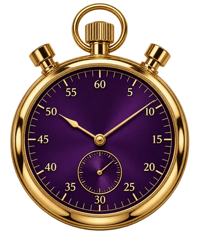 A stopwatch, standing in for the timed checks behind every step in this guide
