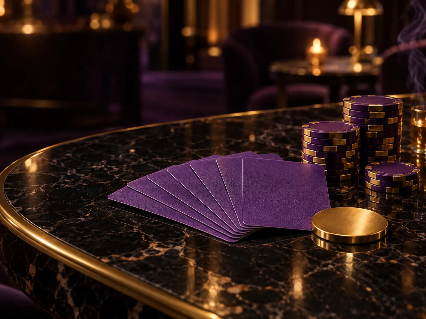 Gaming table detail reflecting the lucky-symbol style behind Here2Win's classic pokies